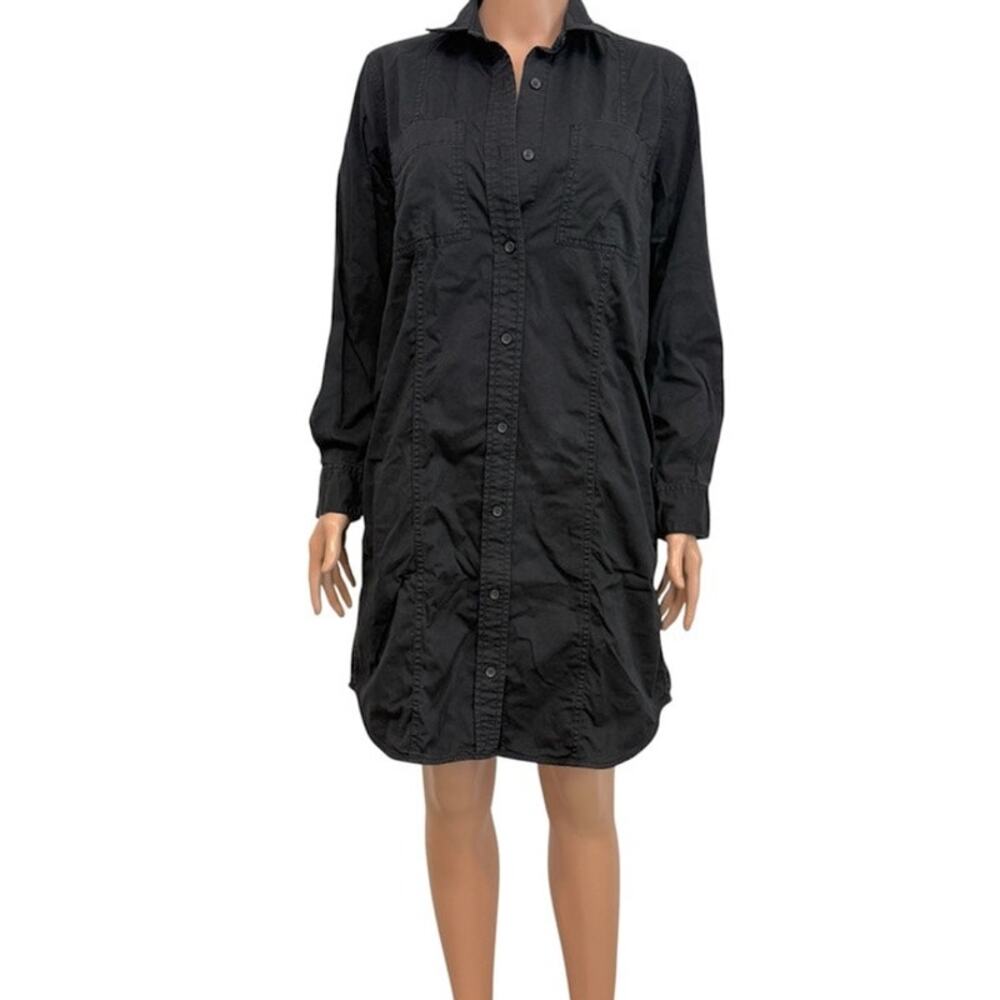 Everlane 2 long sleeve button front shirt dress XS D3 3588